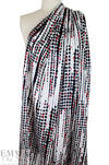Massim0 'strands of beads' satin viscose twill woven .75 yds
