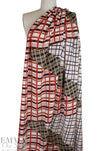 Massim0 viscose crepe woven - intersecting plaids .5 yds