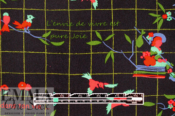 Italian 'Leçon de français' drapey viscose crepe 1.75 yds