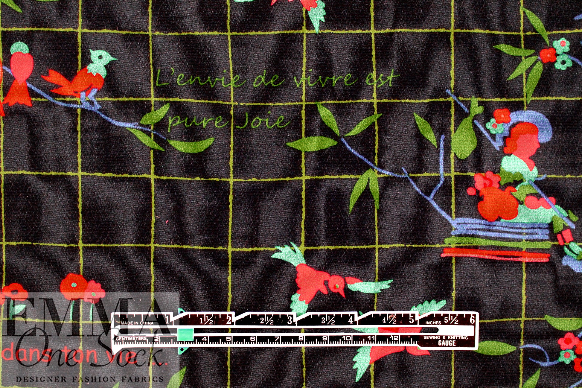 Italian 'Leçon de français' drapey viscose crepe 1.25 yds