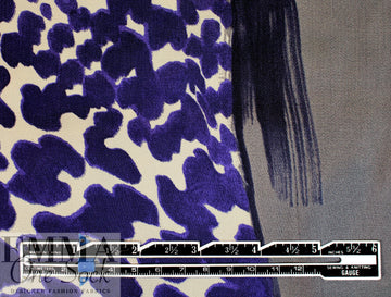 Italian designer abstract satin-back viscose woven panel 1.4 yds