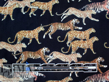 Italian Anthropol0gie 'big cats' drapey viscose satin woven 1.125 yds