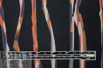Massim0 'painted streamers' Italian drapey viscose woven 1 yard