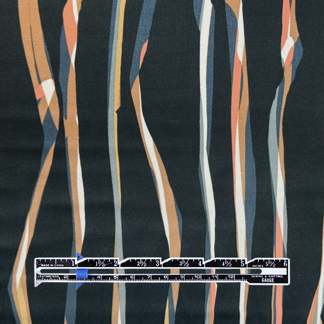 Massim0 'painted streamers' Italian drapey viscose woven 1.5 yd