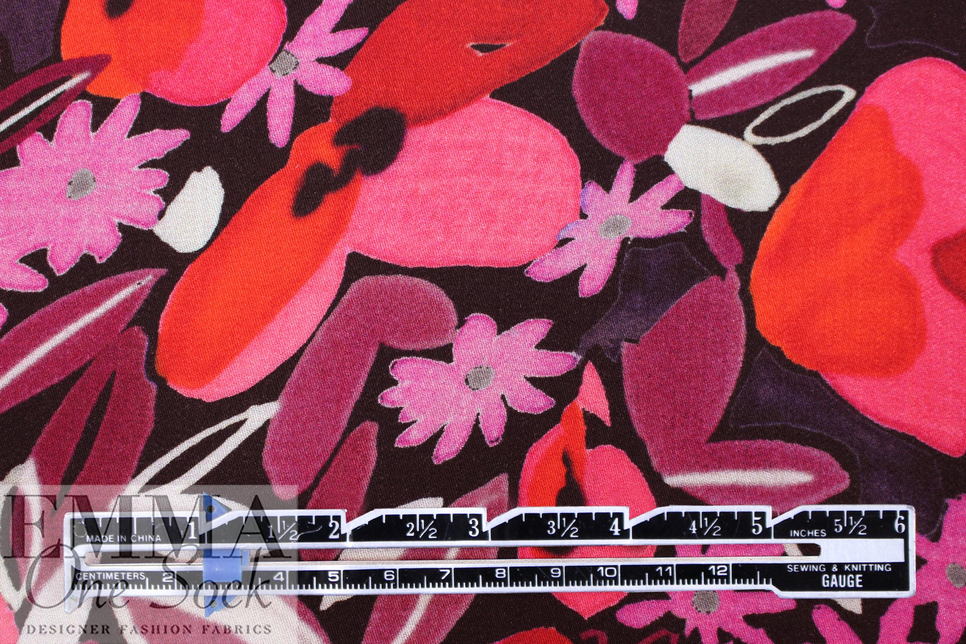 Italian 'sweetheart floral' drapey viscose micro-twill .75 yds