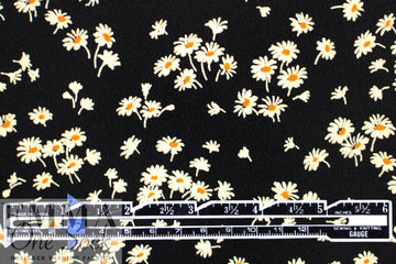 Italian designer tiny daisies drapey viscose woven .75 yds