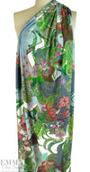 Italian digital viscose knit - paisley garden .5 yds