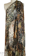Italian digital viscose knit - feather medley 1.5 yds