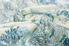 Italian exotic paisley toile crinkle viscose woven 2.125 yd