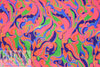 Italian retro mod paisley crinkle viscose woven 1.5 yds