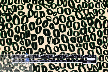 Italian inked ellipse graphic viscose/spandex knit 2 yds