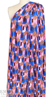 Italian 'modern art' graphic satin-back viscose woven 1.375 yd