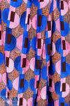 Italian 'modern art' graphic satin-back viscose woven .625 yds