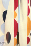 Italian 'coffeeberry' graphic satin viscose woven 1.75 yd