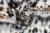 Italian earthtone tie dye viscose/spandex knit .875 yds