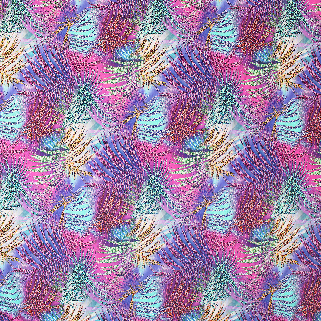 Italian 'leopard impression' viscose micro-plisse' woven 1.25 yds