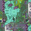 Italian 'paisley reprise' viscose micro-plisse' - turquoise/kiwi 1.5 yd
