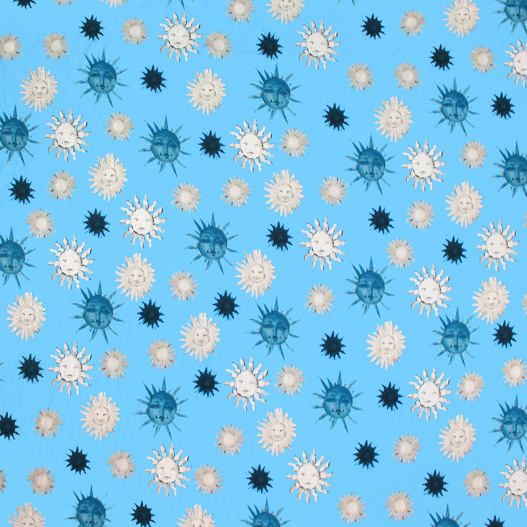 Italian 'celestial sketch' viscose challis 1.875 yd