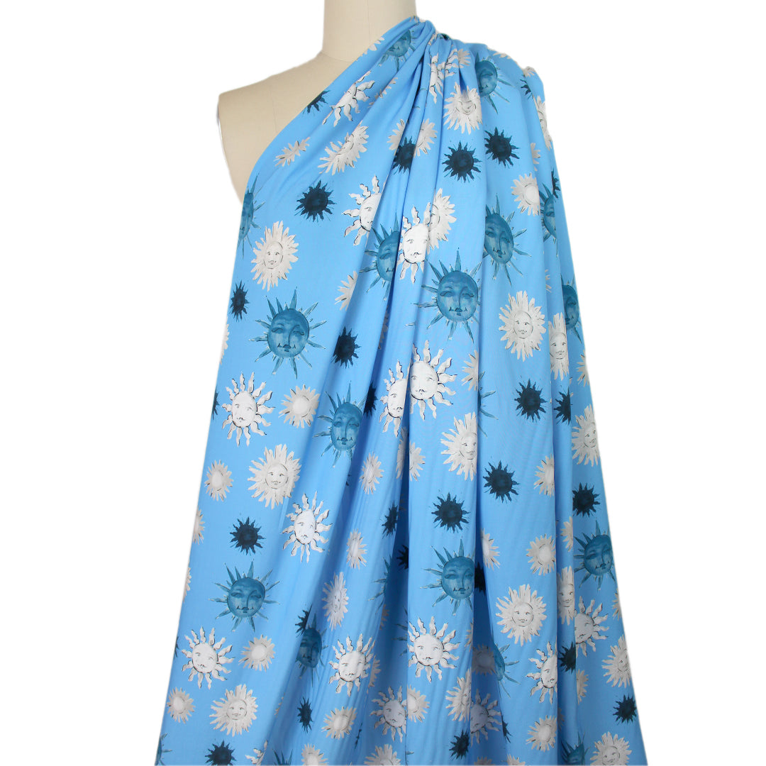 Italian 'celestial sketch' viscose challis 1.625 yd