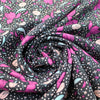 Italian 'nouveau floral' graphic printed viscose challis 1.5 yds