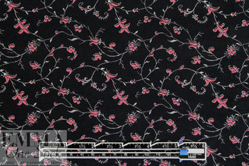 German viscose crepe woven - blooming vines 1.25 yds
