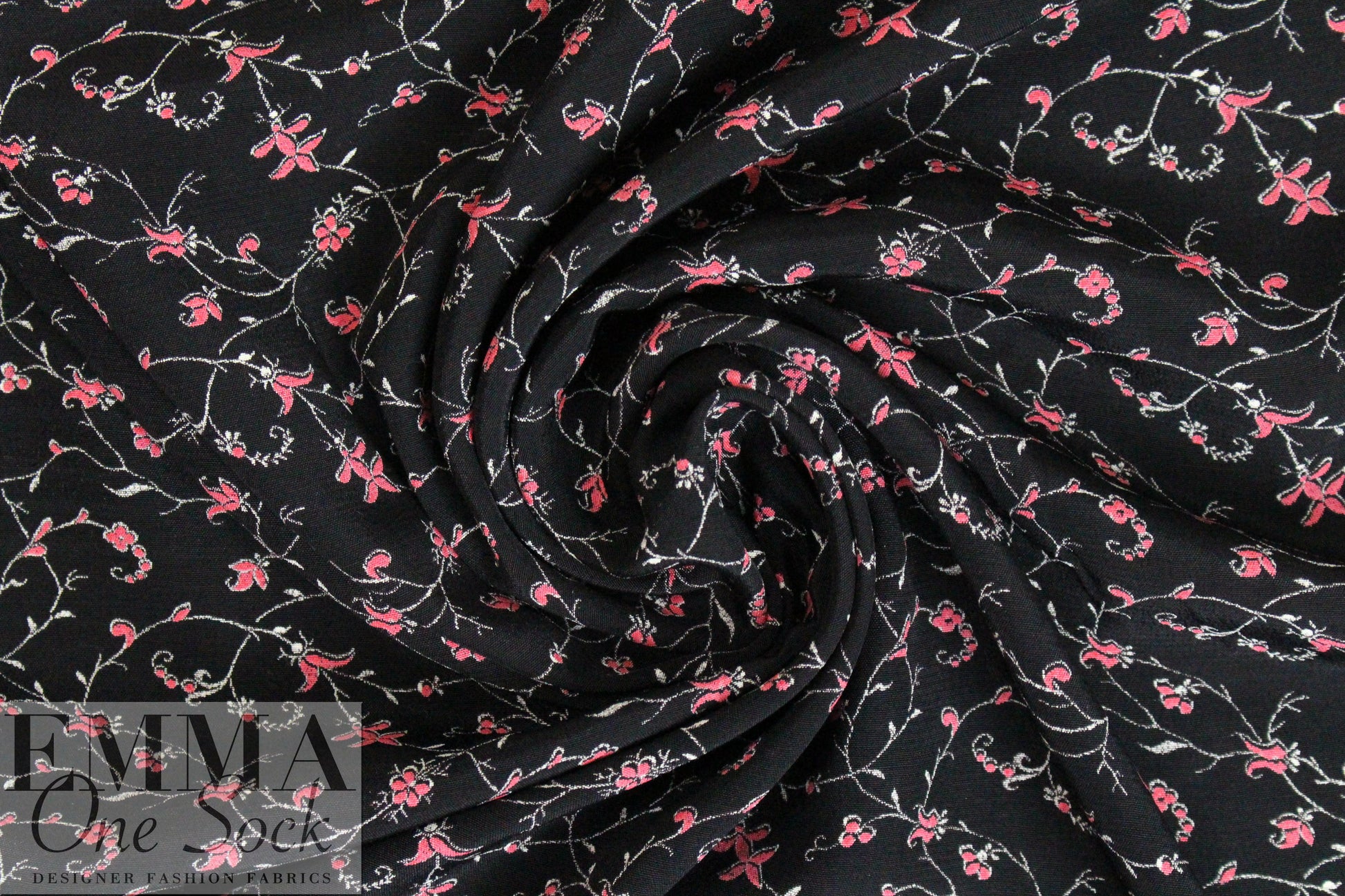 German viscose crepe woven - blooming vines