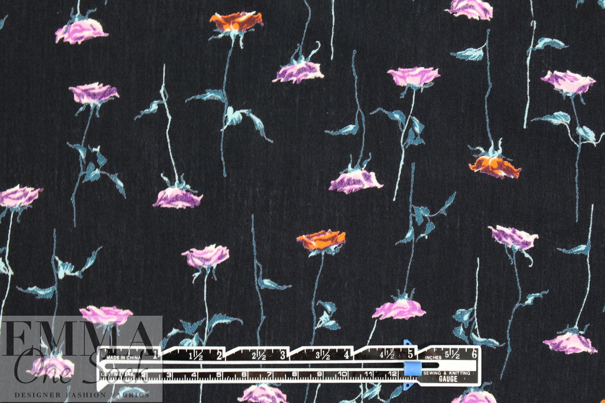 Italian viscose lightweight woven - little roses