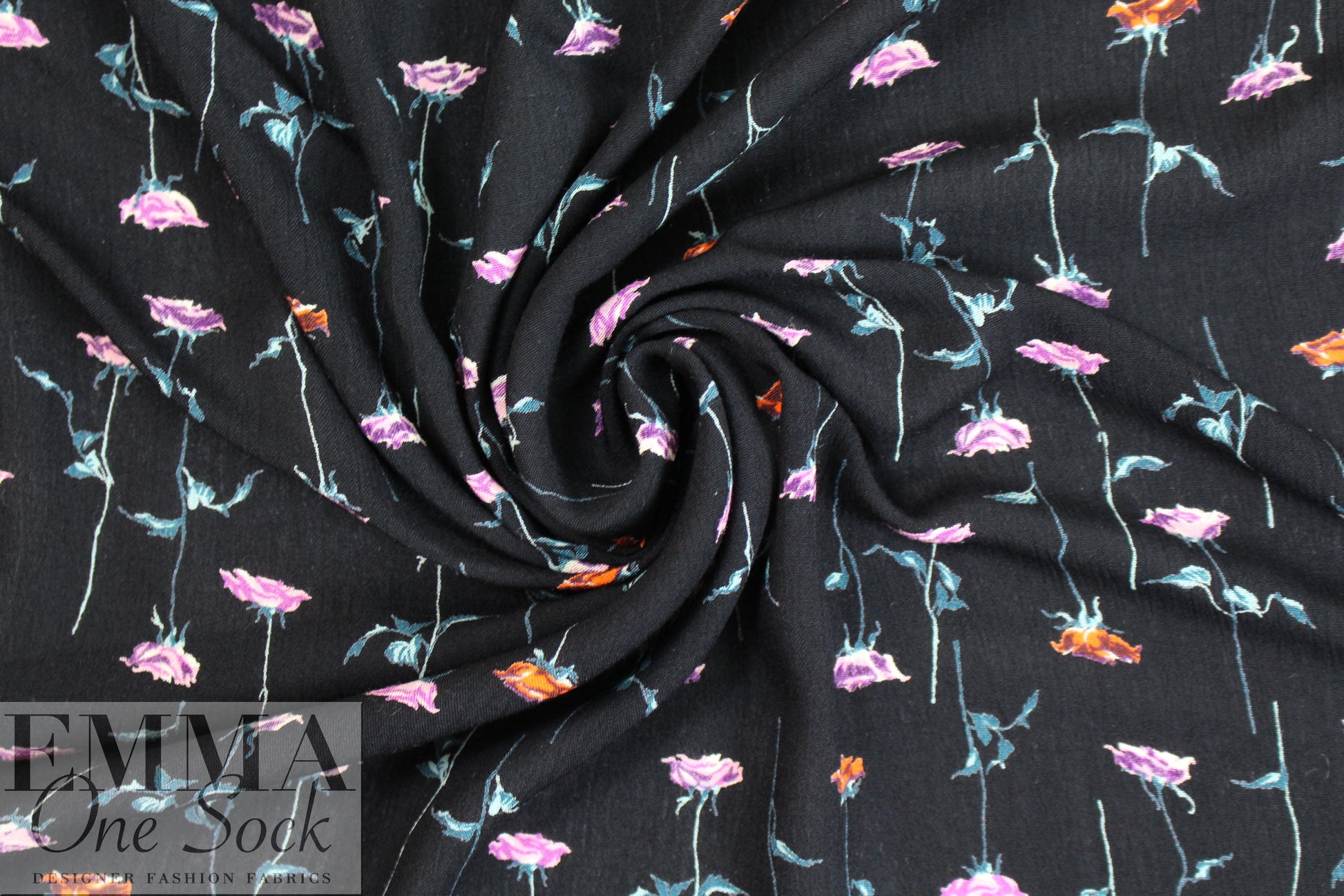 Italian viscose lightweight woven - little roses