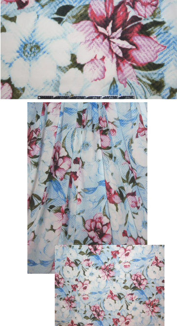 'textured' floral drapey viscose voile
