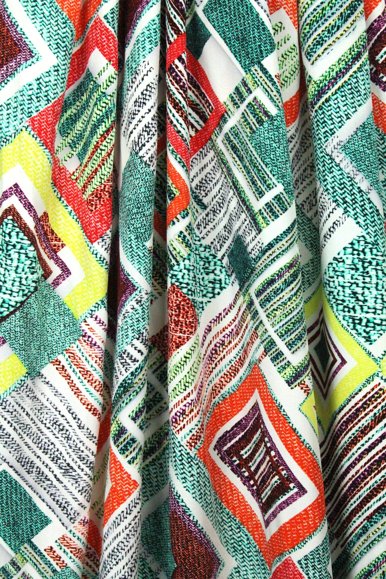 'tilted squares' drapey viscose woven