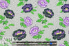 'campy flowers' drapey viscose woven - purple