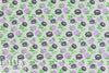 'campy flowers' drapey viscose woven - purple