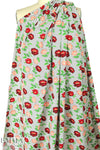 'campy flowers' drapey viscose woven - red 2 yd