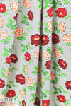 'campy flowers' drapey viscose woven - red 1.375 yds