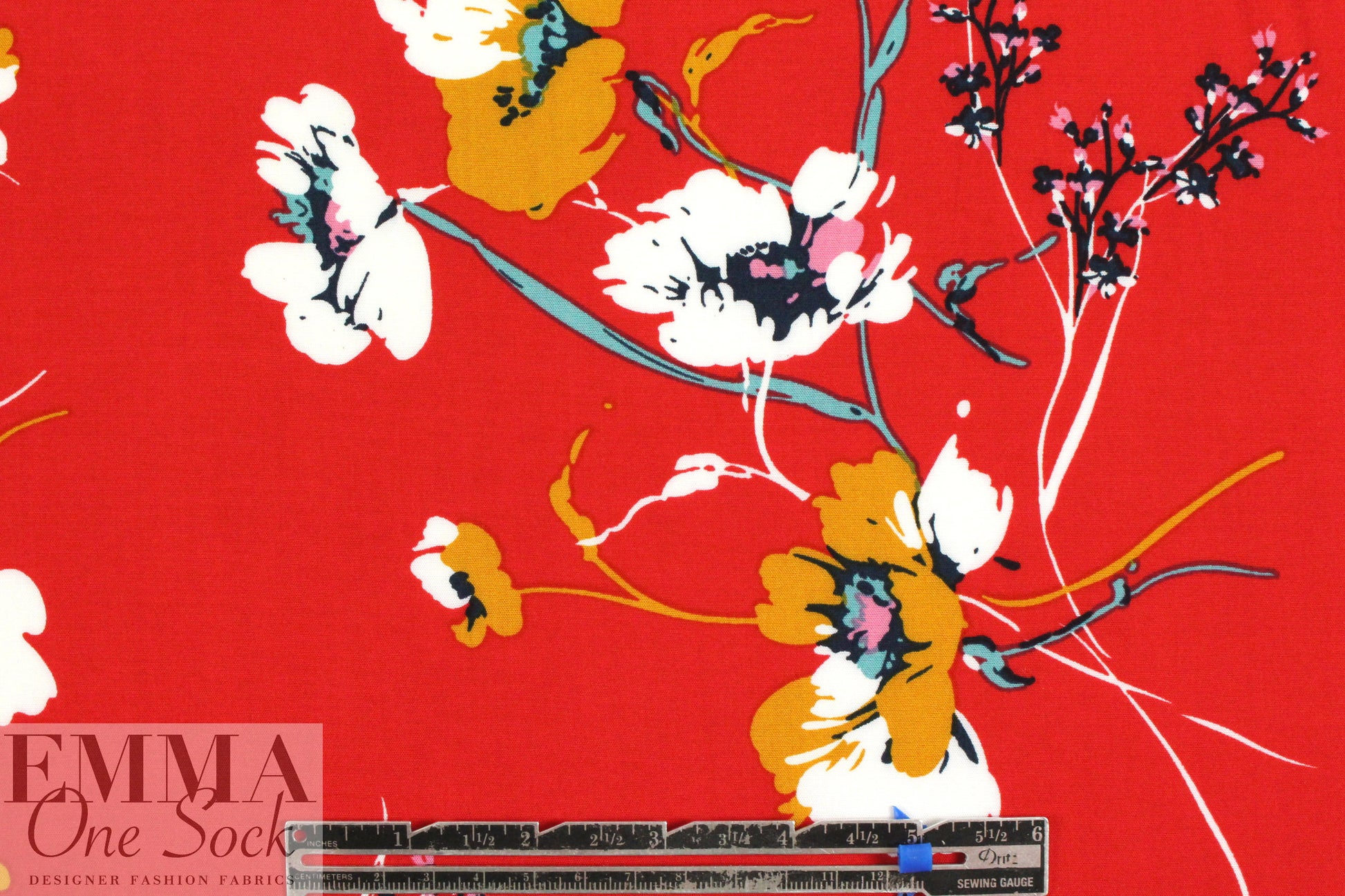 'les fleurs' drapey viscose woven