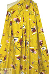 'les fleurs' drapey viscose woven - mustard 1.75 yd