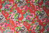 floral bouquets drapey viscose woven - red 1.625 yd