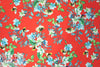 floral garland drapey viscose woven - red