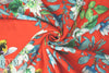 floral garland drapey viscose woven - red