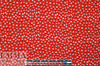 teeny flowers on cherry drapey rayon woven
