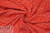 teeny flowers on cherry drapey rayon woven 2 yds