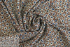nutmeg/denim/ecru floral drapey viscose woven