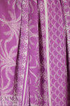 deco palm stripes Oeko-tex cert. rayon woven - orchid