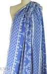 deco palm stripes Oeko-tex cert. rayon woven - french blue 1.875 yd