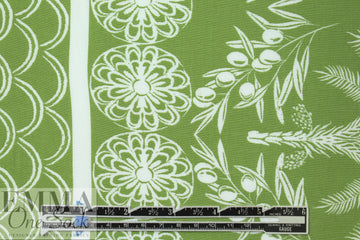 deco palm stripes Oeko-tex cert. rayon woven - avocado 1.625 yd