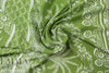 deco palm stripes Oeko-tex cert. rayon woven - avocado