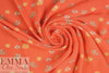deco-leaf motif Oeko-Tex cert. viscose woven - tangerine 1.5 yd