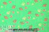 deco-leaf motif Oeko-Tex cert. viscose woven - lime