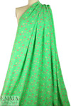 deco-leaf motif Oeko-Tex cert. viscose woven - lime 2.25 yd
