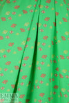 deco-leaf motif Oeko-Tex cert. viscose woven - lime